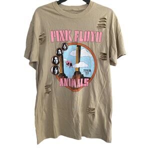 NWT Pink Floyd Animals 1977 US Tour Distressed T-Shirt  Size S/M
